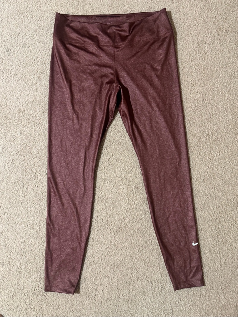 Nike Dr Fit Women's Maroon Performance Leggings